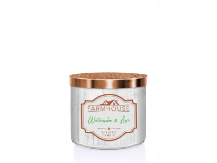 Kringle Candle FARMHOUSE Watermelon & Lime vonná sviečka 411g