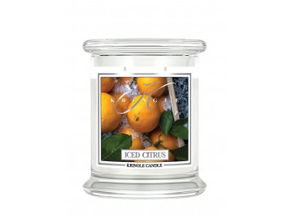 Kringle Candle Iced Citrus vonná sviečka stredná 2-knôtová (411 g)