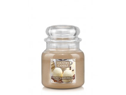 Country Candle Coconut & Marshmallow vonná sviečka stredná 2-knôtová (453 g)