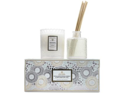 Voluspa Gift Set Mokara vonná sviečka + difúzor v darčekovom balení