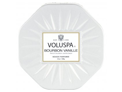 Voluspa Vermeil Bourbon Vanille 3 Wick Octagon Tin vonná sviečka