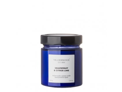 Vila Hermanos Apothecary Cobalt Blue Grapefruit & Citrus Lime vonná sviečka 150g