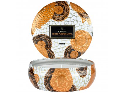 Voluspa Japonica Spiced Pumpkin Latte  3 Wick Tin vonná sviečka 340g