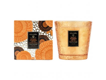 Voluspa Japonica Holiday Spiced Pumpkin Latte Boxed 2-knôtová vonná sviečka (16.5oz / 467g)