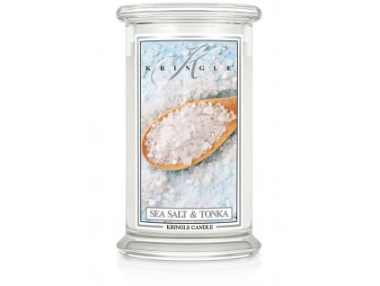 Kringle Candle Sea Salt & Tonka vonná sviečka veľká 2-knôtová (624 g)