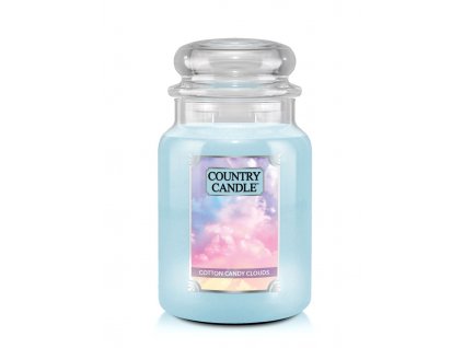 Country Candle Cotton Candy Clouds vonná sviečka veľká 2-knôtová (652 g)