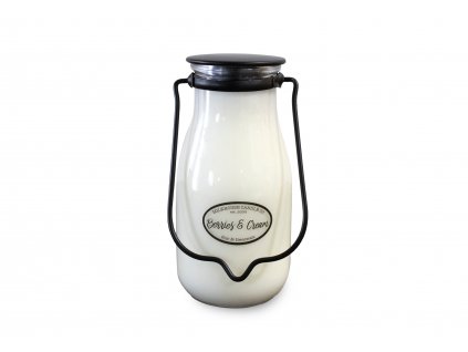 MILKHOUSE CANDLE Berries & Cream vonná sviečka Milkbottle veľká 396g