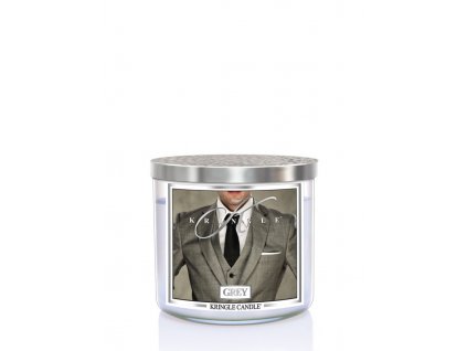 Kringle Candle TUMBLER Grey 3-knôtová vonná sviečka 411g