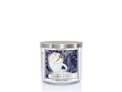 Kringle Candle TUMBLER Cashmere & Cocoa 3-knôtová vonná sviečka 411g