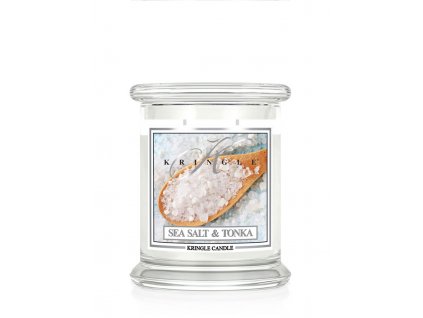 Kringle Candle Sea Salt & Tonka vonná sviečka stredná 2-knôtová (411 g)