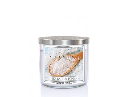 Kringle Candle TUMBLER Sea Salt & Tonka 3-knôtová vonná sviečka 411g