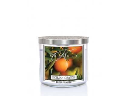 Kringle Candle TUMBLER Sicilian Orange 3-knôtová vonná sviečka 411g