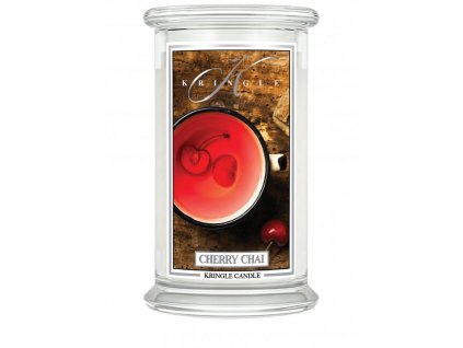 Kringle Candle Cherry Chai vonná sviečka veľká 2-knôtová (624 g)