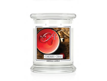 Kringle Candle Cherry Chai vonná sviečka stredná 2-knôtová (411 g)