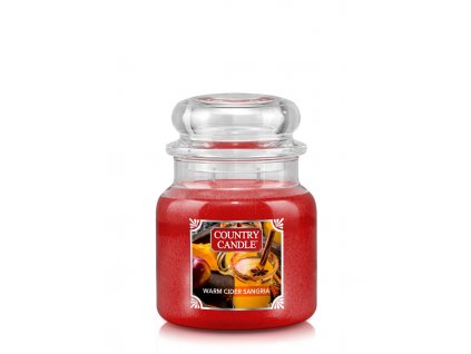 Country Candle Warm Cider Sangria vonná sviečka stredná 2-knôtová (453 g)