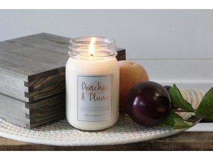 MILKHOUSE CANDLE Peaches & Plums vonná sviečka Farmhouse Jar (368 g)