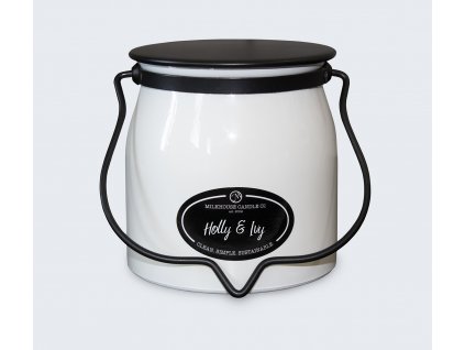 MILKHOUSE CANDLE Holly & Ivy vonná sviečka BUTTER JAR 2-knôtová (454 g)