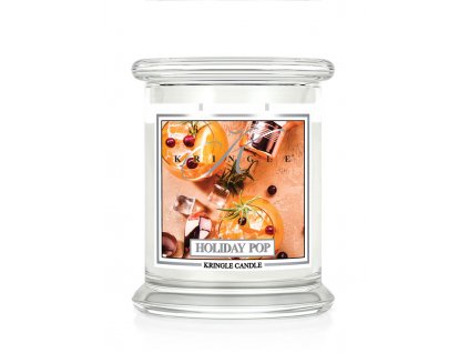 Kringle Candle Holiday Pop vonná sviečka stredná 2-knôtová (411 g)