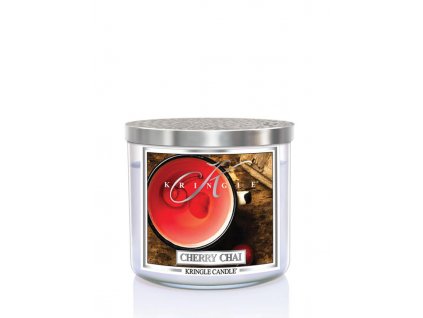 Kringle Candle Cherry Chai 3-knôtová vonná sviečka 411g