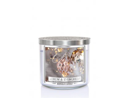 Kringle Candle Aurum Evergreen 3-knôtová vonná sviečka 411g