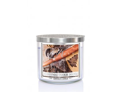 Kringle Candle Christmas Cookie Dough 3-knôtová vonná sviečka 411g