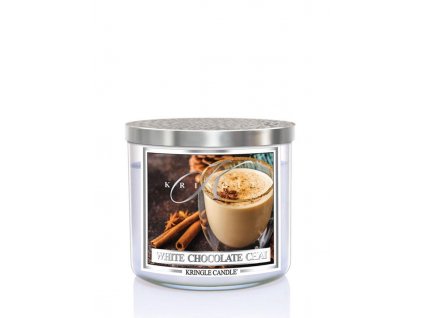 Kringle Candle White Chocolate Chai 3-knôtová vonná sviečka 411g