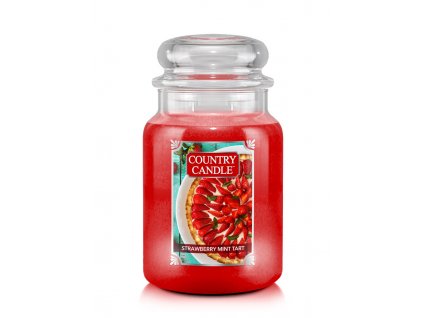 Country Candle Strawberry Mint Tart vonná sviečka veľká 2-knôtová (652 g)