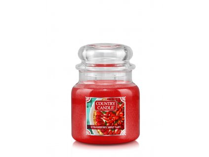 Country Candle Strawberry Mint Tart vonná sviečka stredná 2-knôtová (453 g)