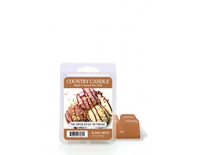 Country Candle Neapolitan Sundae vonný vosk (64 g)