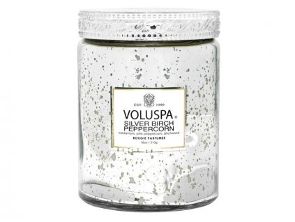 voluspa silver birch 18oz large jar speckle