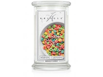 Kringle Candle Morning Cartoons vonná sviečka veľká 2-knôtová (624 g)