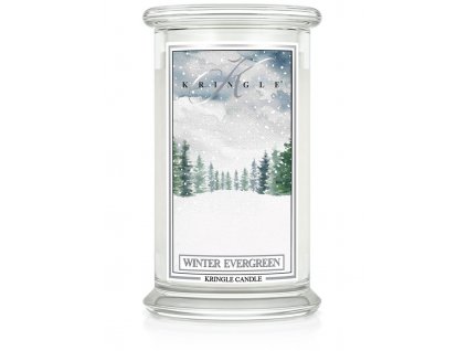 Kringle Candle Winter Evergreen vonná sviečka veľká 2-knôtová (624 g)