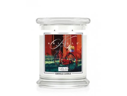 Kringle Candle Vélo vonná sviečka stredná 2-knôtová (411g)