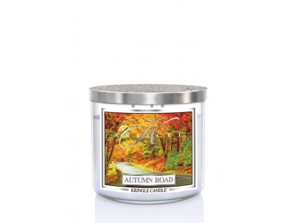 Kringle Candle TUMBLER Autumn Road 3-knôtová vonná sviečka (411g)