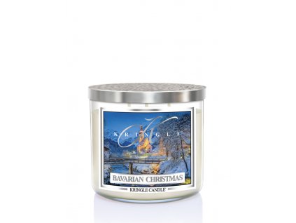 Kringle Candle TUMBLER Bavarian Christmas 3-knôtová vonná sviečka (411g)