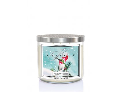 Kringle Candle TUMBLER Snowbird 3-knôtová vonná sviečka (411g)