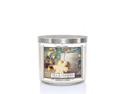 Kringle Candle TUMBLER Tea & Cookies 3-knôtová vonná sviečka (411g)