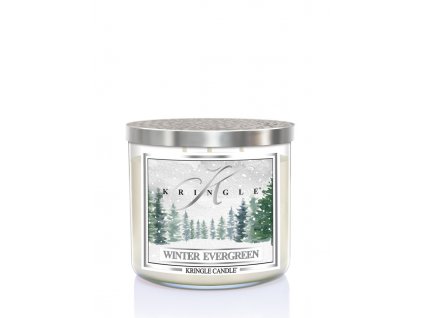 Kringle Candle TUMBLER Winter Evergreen 3-knôtová vonná sviečka (411g)