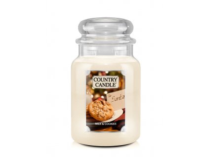Country Candle Milk & Cookies vonná sviečka veľká 2-knôtová (652 g)