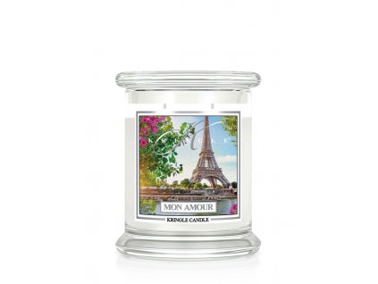 Kringle Candle Mon Amour vonná sviečka stredná 2-knôtová (411g)