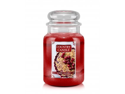 Country Candle Cherry Crumble vonná sviečka veľká 2-knôtová (737 g)