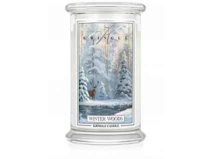 Kringle Candle Winter Woods vonná sviečka veľká 2-knôtová (624 g)