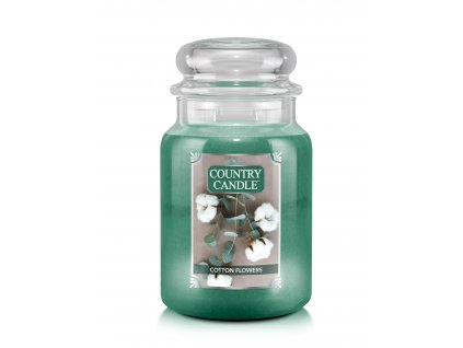 Country Candle Cotton Flowers vonná sviečka veľká 2-knôtová (737 g)