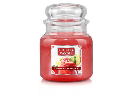Country Candle Strawberry Lemonade vonná sviečka stredná 2-knôtová (510g)