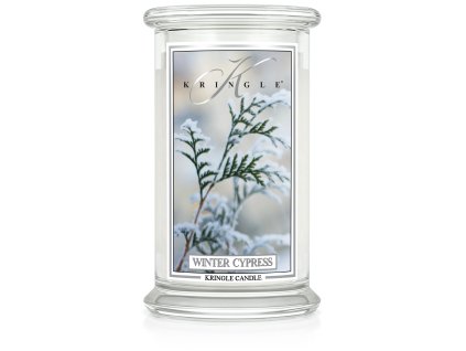 Kringle Candle Winter Cypress vonná sviečka veľká 2-knôtová (624 g)