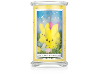 Kringle Candle Easter Lemon Sugar Marshmallow vonná sviečka veľká 2-knôtová (624 g)
