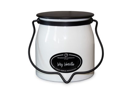 Very Vanilla 16oz Butter Jar White