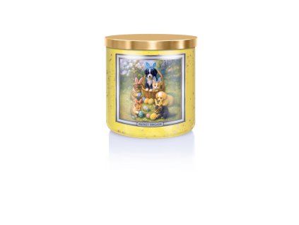 KC 852 basket brigade yellow spangled jar gold lid copy