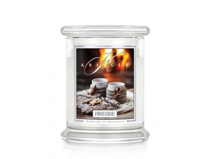 Kringle Candle Fireside vonná sviečka stredná 2-knôtová (411 g)