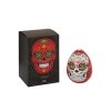 LADENAC Scull vonná sviečka RED SCULL s ozdobnými kamienkami (220 g) v darčekovom balení